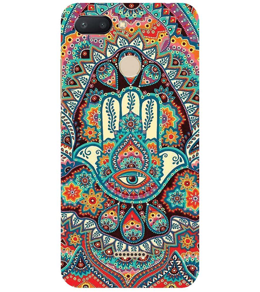 PS1336-Eye Hands Mandala Back Cover for Xiaomi Redmi 6