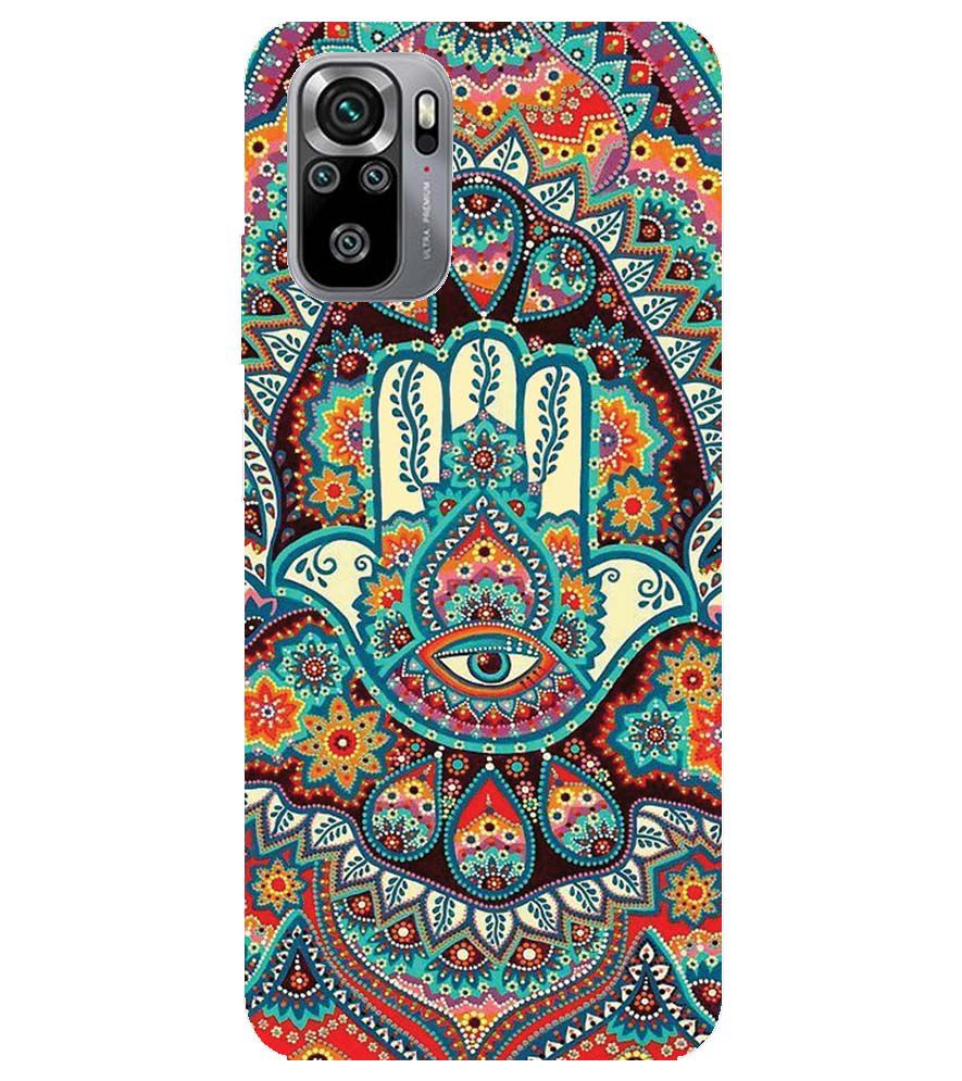 PS1336-Eye Hands Mandala Back Cover for Xiaomi Redmi Note 10S