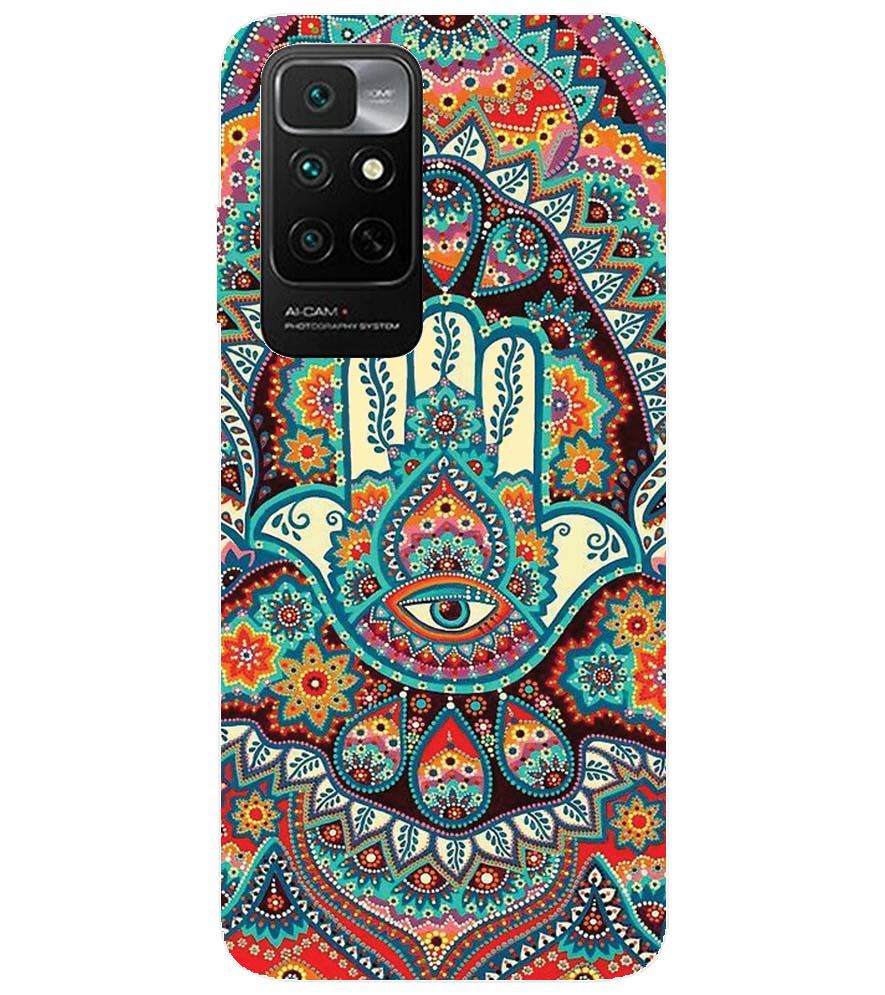 PS1336-Eye Hands Mandala Back Cover for Xiaomi Redmi Note 11 4G