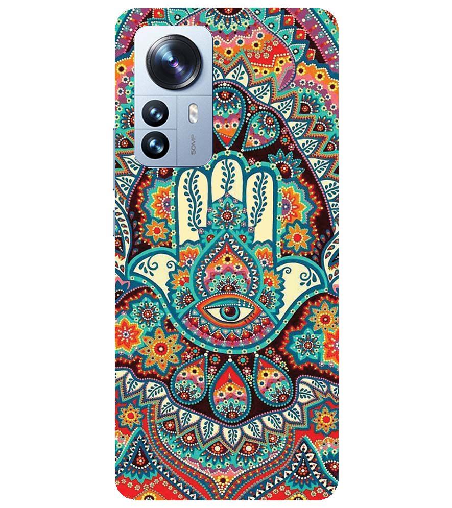 PS1336-Eye Hands Mandala Back Cover for Xiaomi Redmi Note 12 Pro