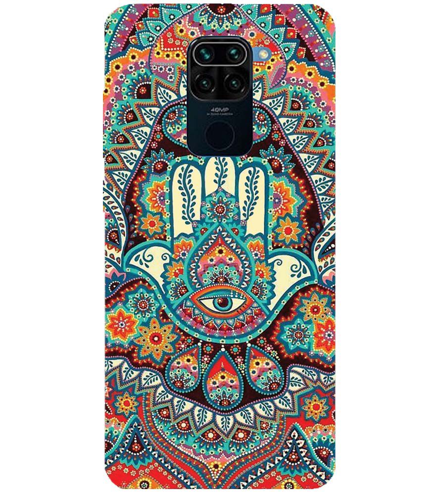 PS1336-Eye Hands Mandala Back Cover for Xiaomi Redmi Note 9