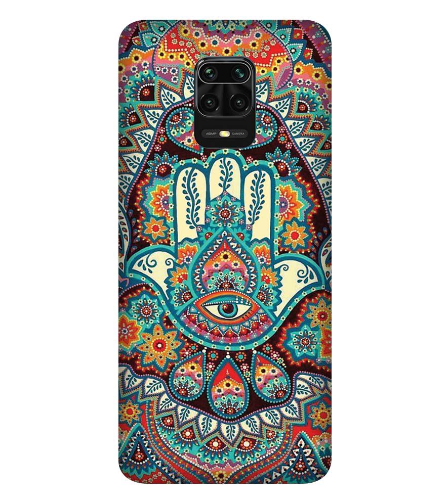 PS1336-Eye Hands Mandala Back Cover for Xiaomi Redmi Note 9S