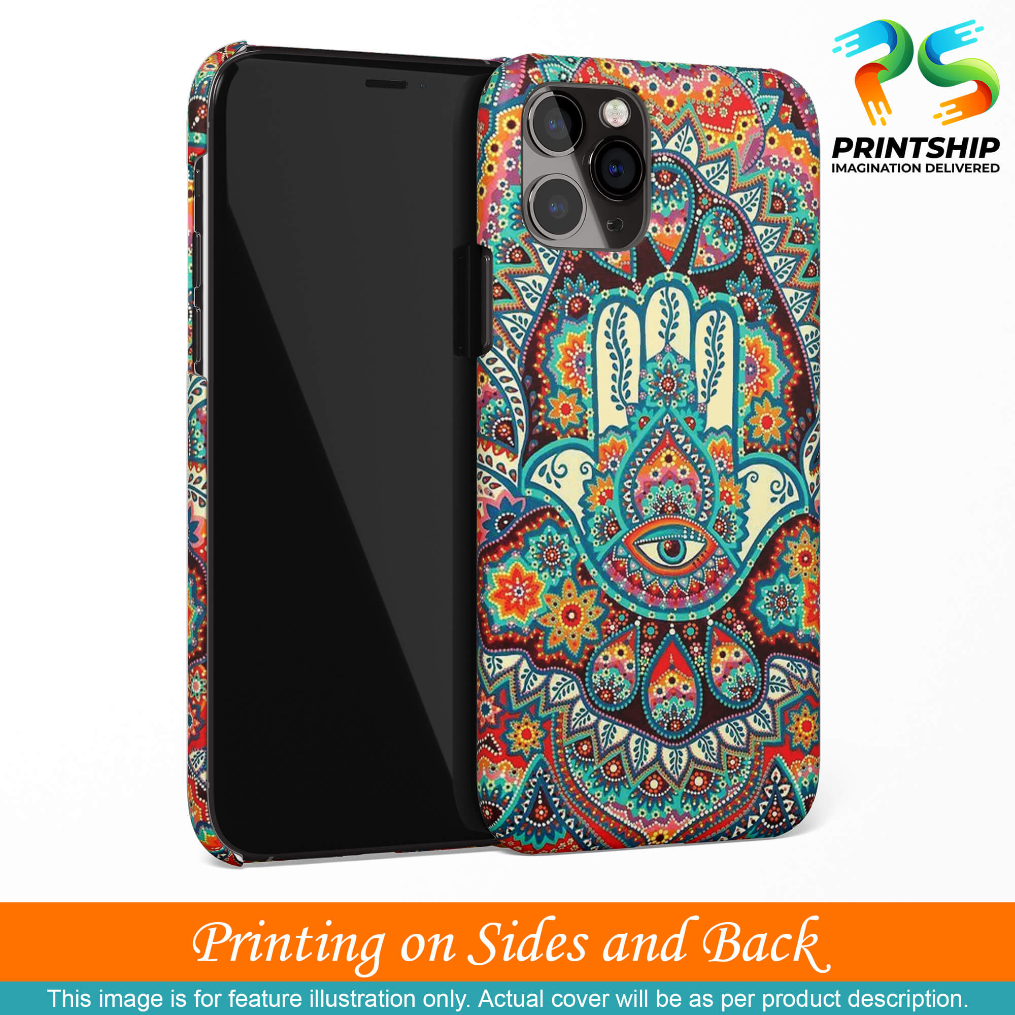 PS1336-Eye Hands Mandala Back Cover for Realme 9 5G Speed-Image3