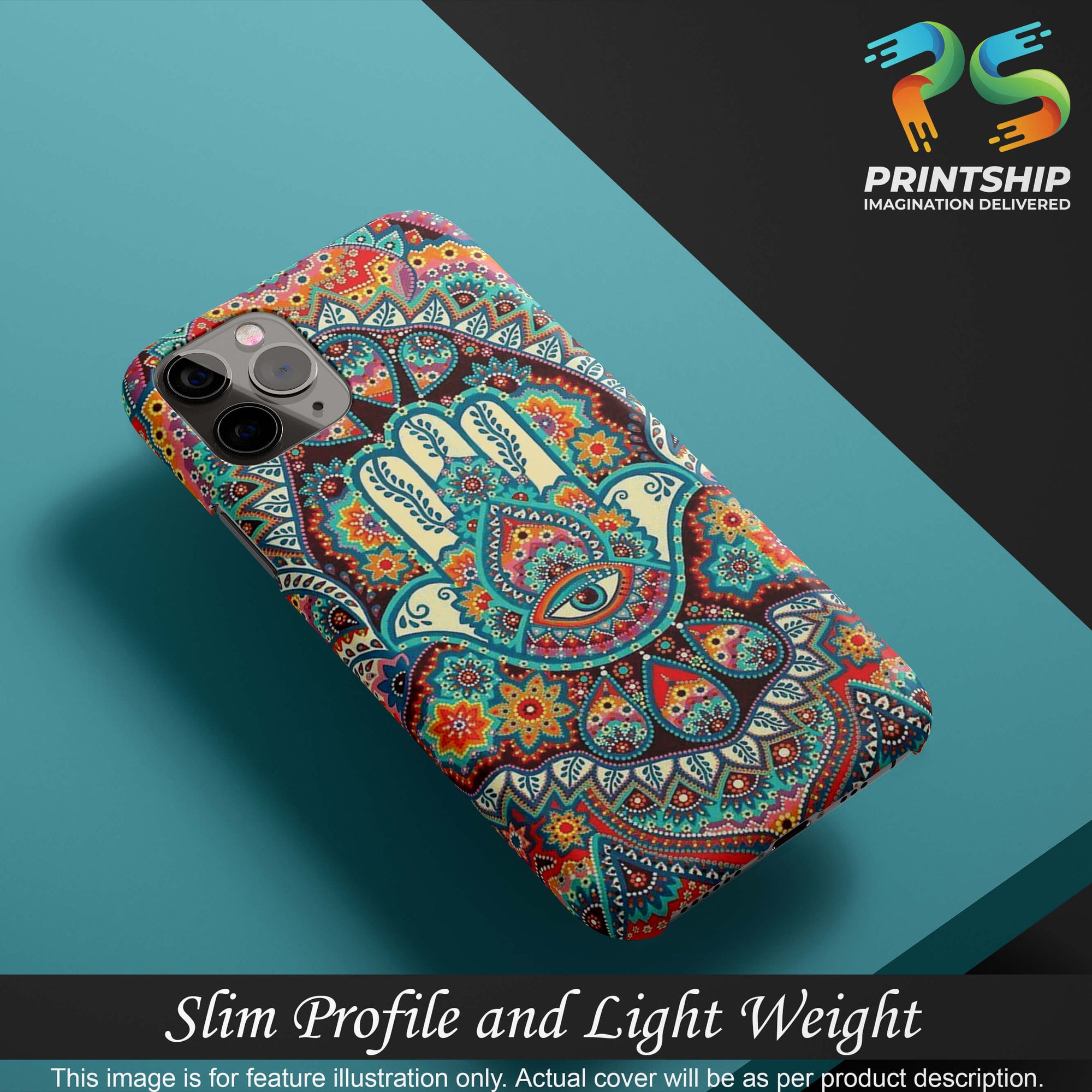 PS1336-Eye Hands Mandala Back Cover for Huawei Nova 3e-Image4