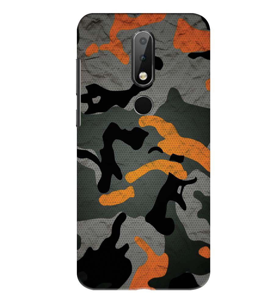 PS1337-Premium Looking Camouflage Back Cover for Nokia 6.1 Plus (Nokia X6)