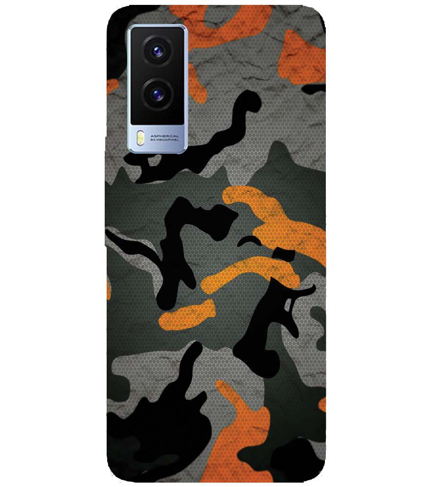 PS1337-Premium Looking Camouflage Back Cover for Vivo V21e 5G