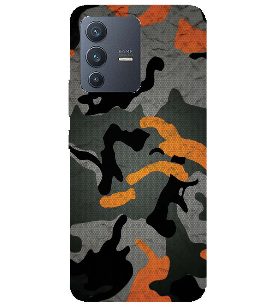 PS1337-Premium Looking Camouflage Back Cover for vivo V23 5G