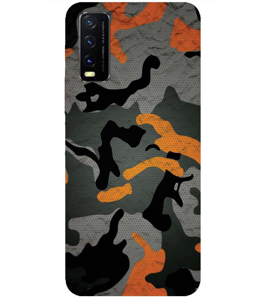 PS1337-Premium Looking Camouflage Back Cover for vivo Y12s