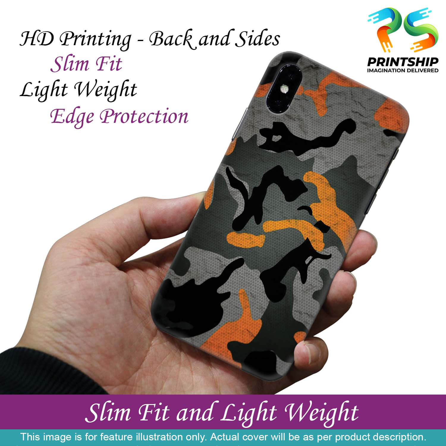 PS1337-Premium Looking Camouflage Back Cover for Vivo V9