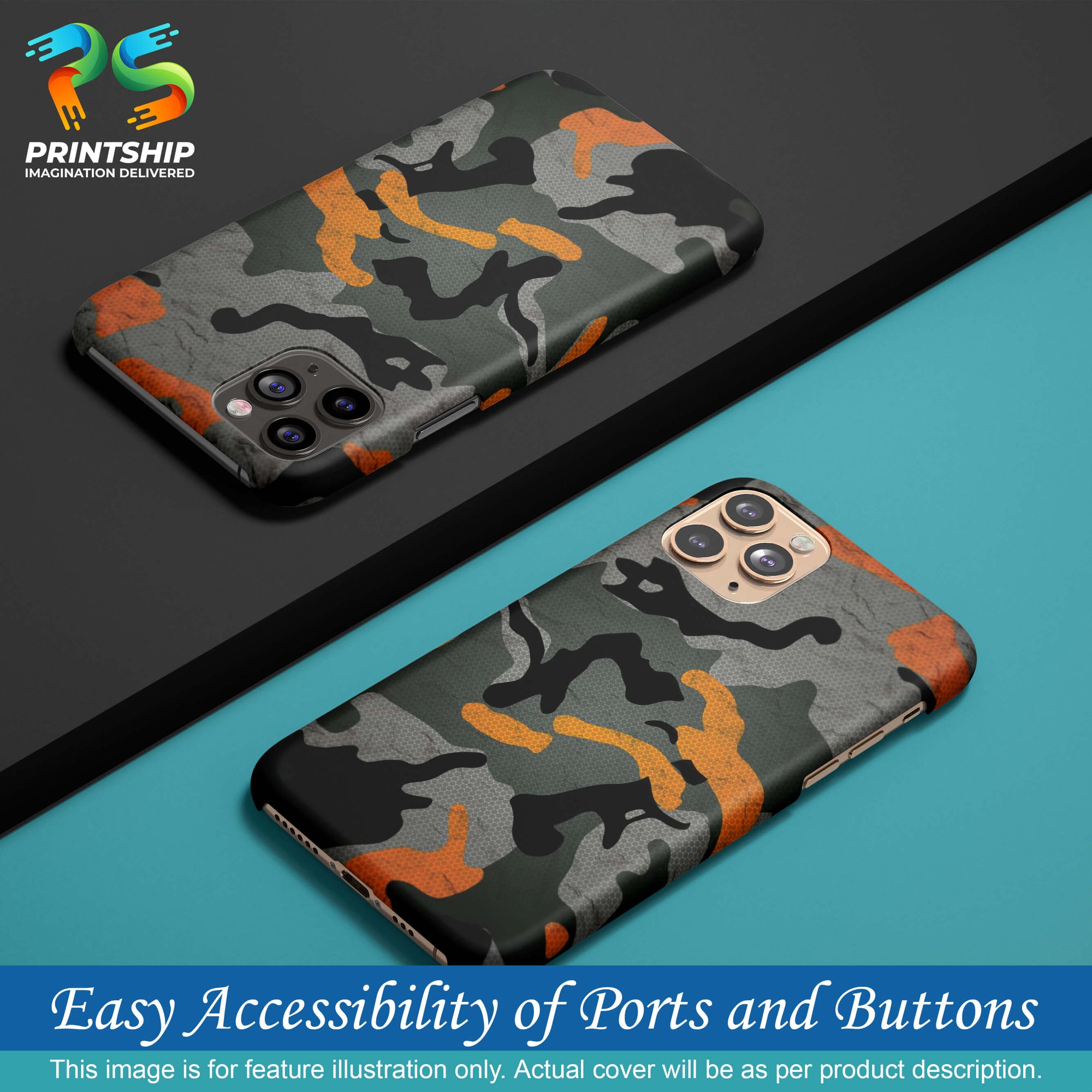 PS1337-Premium Looking Camouflage Back Cover for Samsung Galaxy A70-Image5