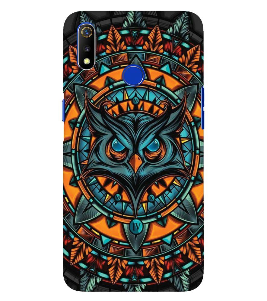 PS1338-Premium Owl Back Cover for Oppo Realme 3