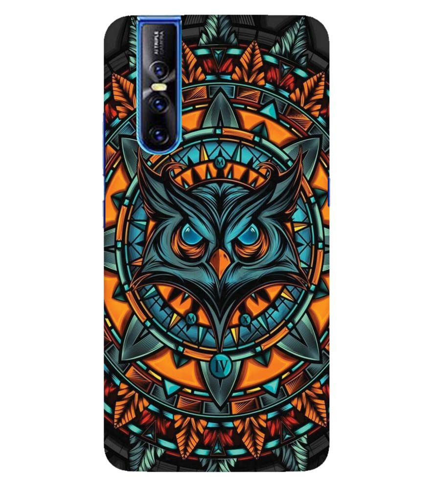 PS1338-Premium Owl Back Cover for Vivo V15 Pro