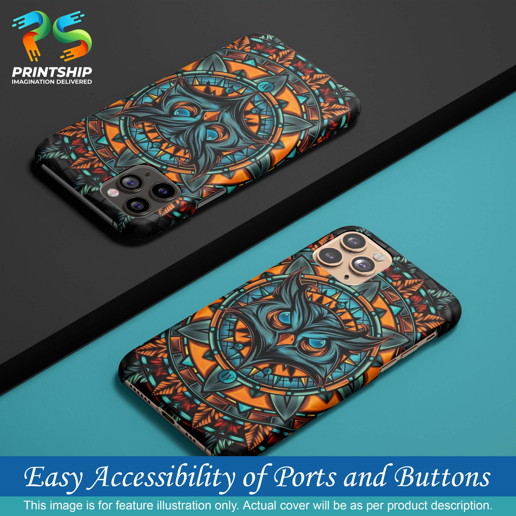 PS1338-Premium Owl Back Cover for Samsung Galaxy A8 Plus-Image5