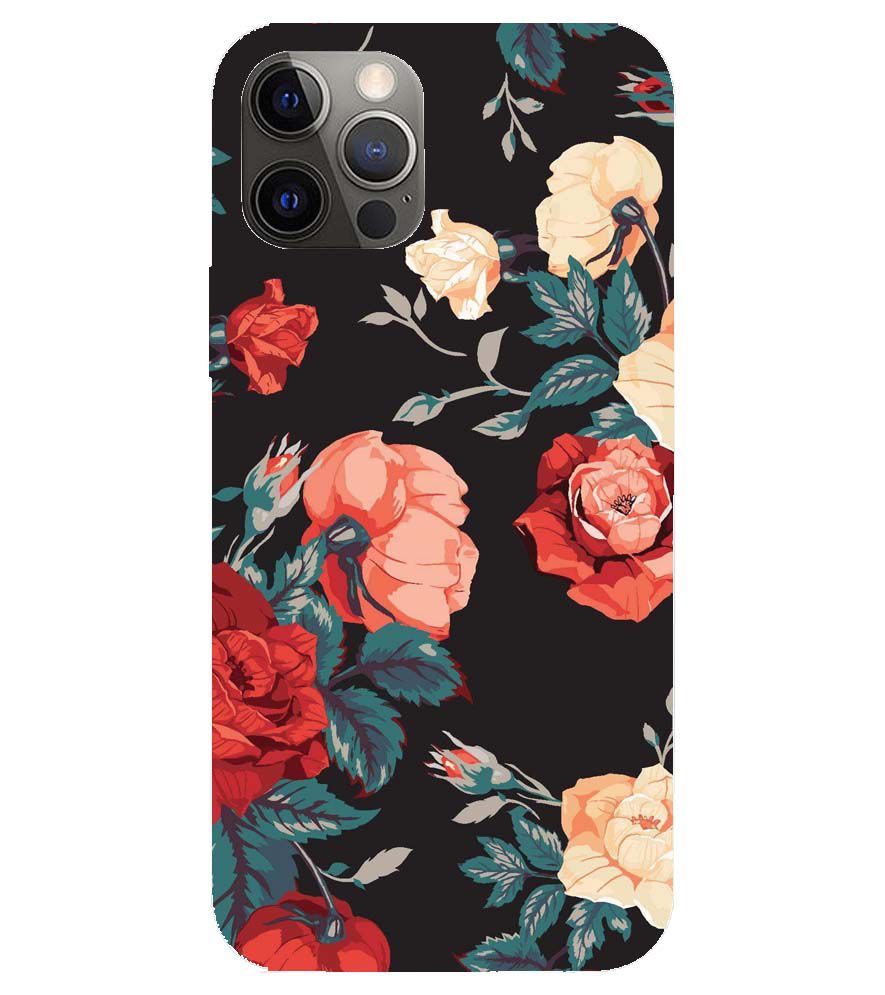 PS1340-Premium Flowers Back Cover for Apple iPhone 12 Pro