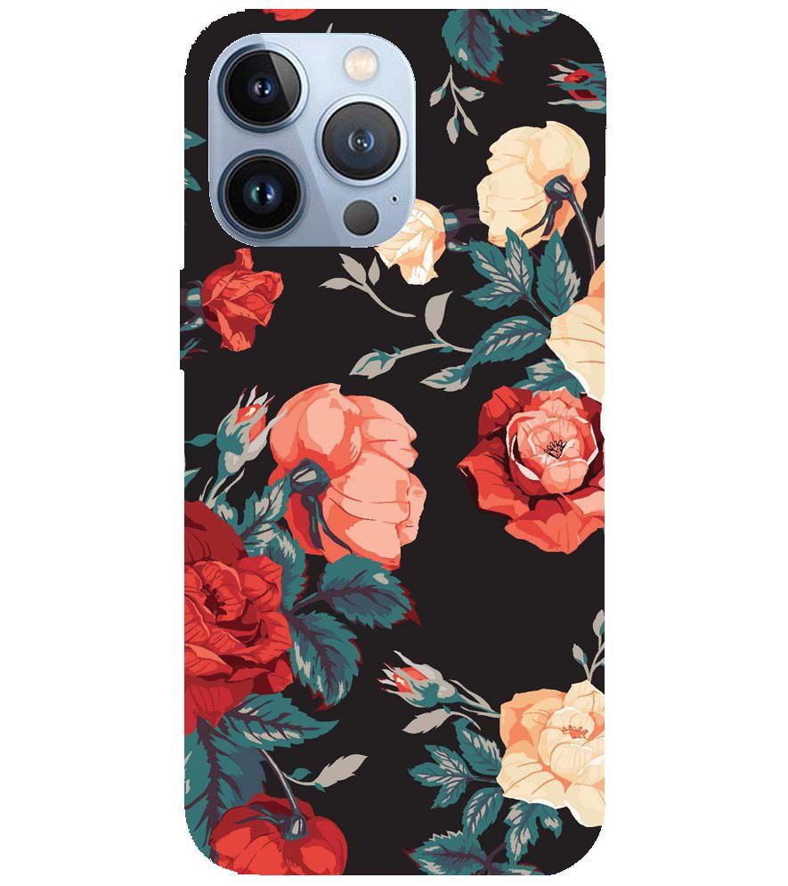 PS1340-Premium Flowers Back Cover for Apple iPhone 13 Pro