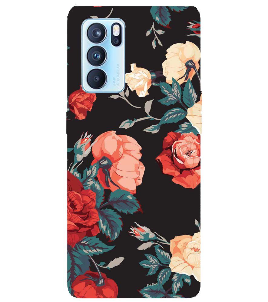 PS1340-Premium Flowers Back Cover for Oppo Reno6 5G