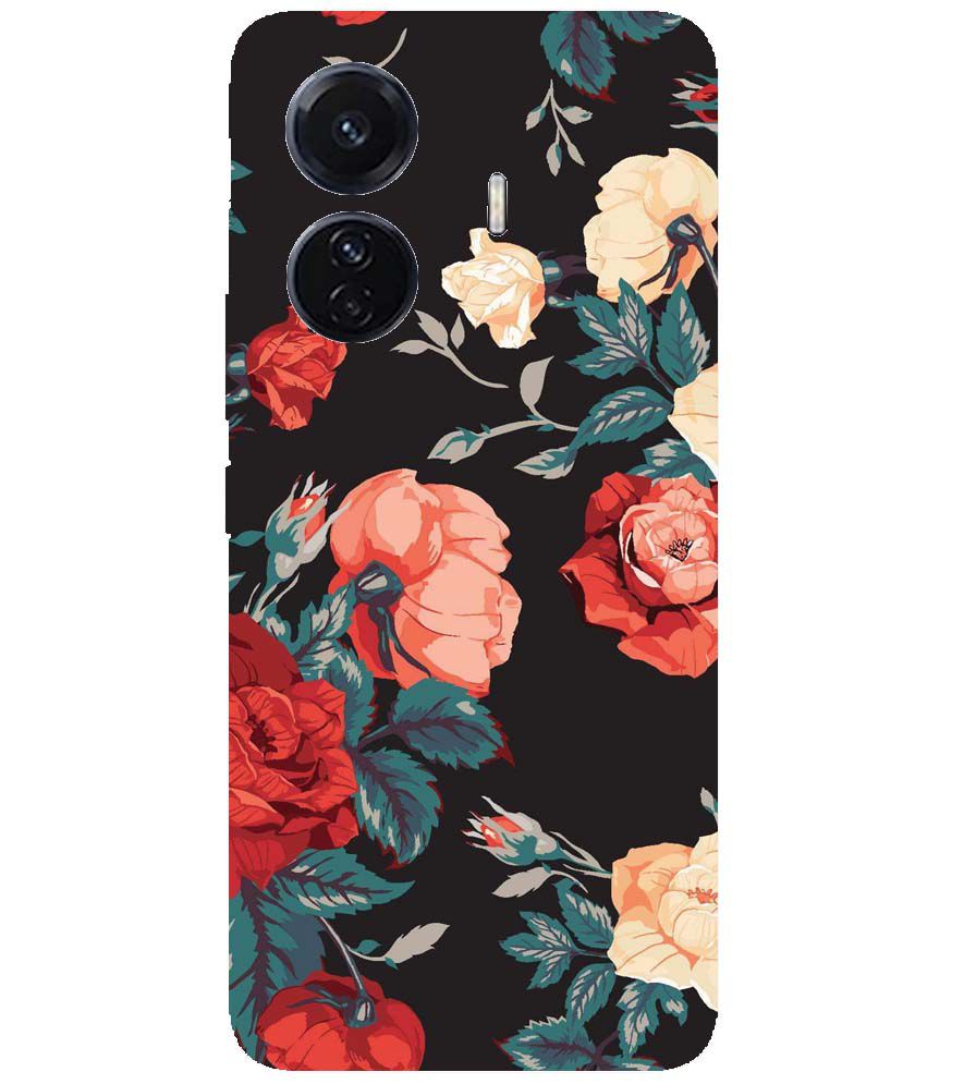 PS1340-Premium Flowers Back Cover for vivo T1 Pro