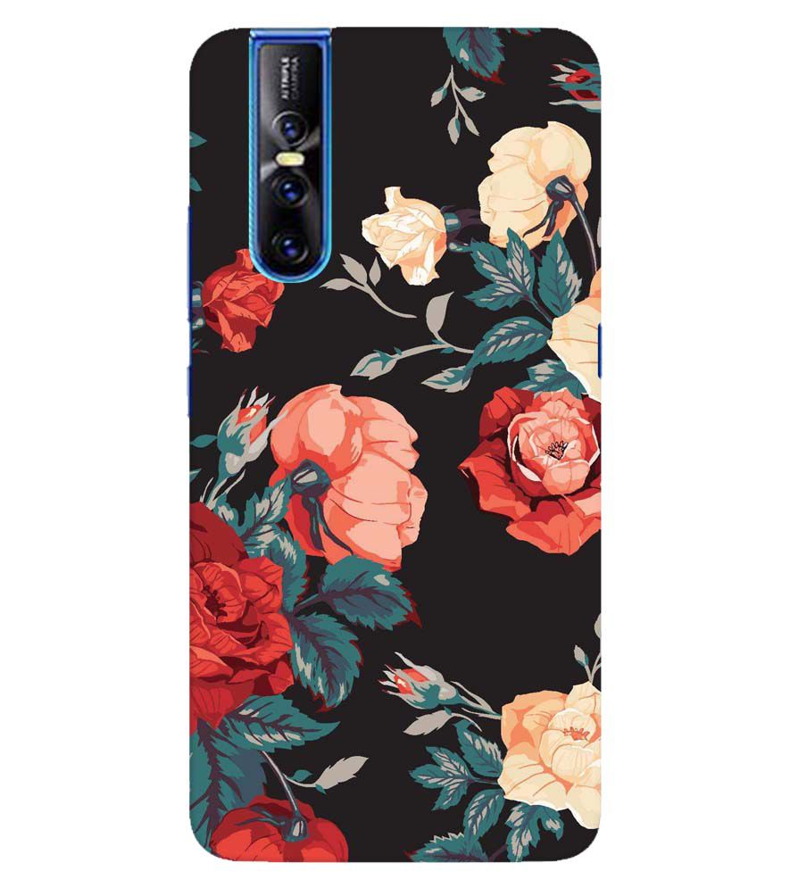 PS1340-Premium Flowers Back Cover for Vivo V15 Pro