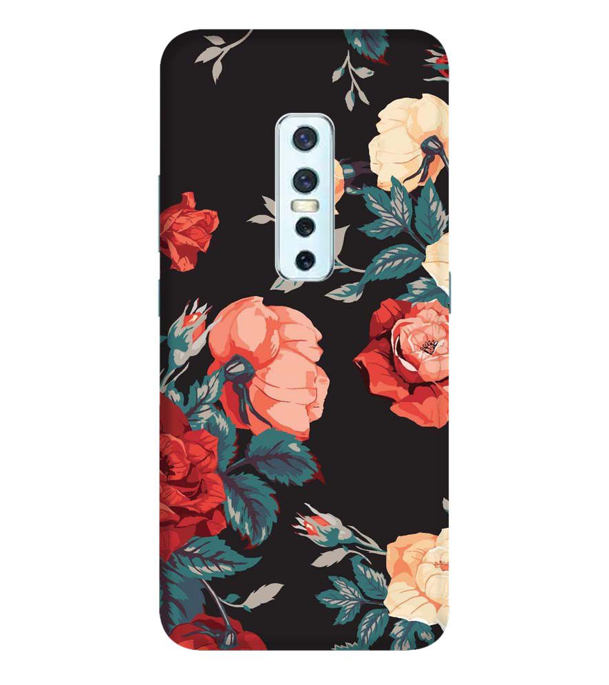 PS1340-Premium Flowers Back Cover for Vivo V17 Pro