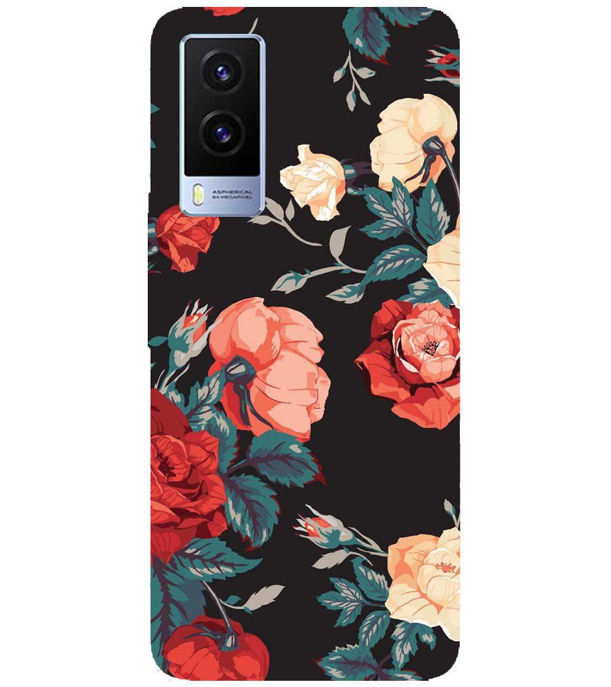 PS1340-Premium Flowers Back Cover for Vivo V21e 5G