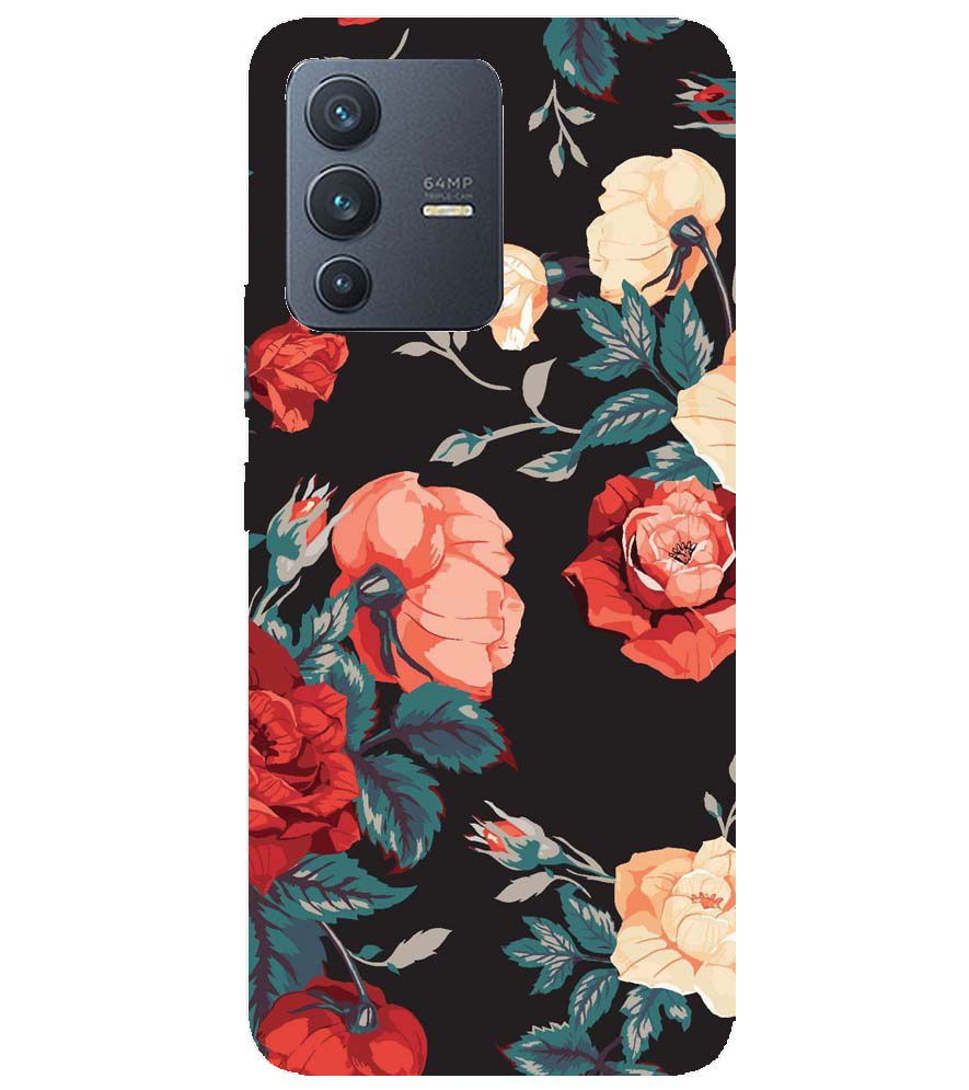 PS1340-Premium Flowers Back Cover for vivo V23 5G