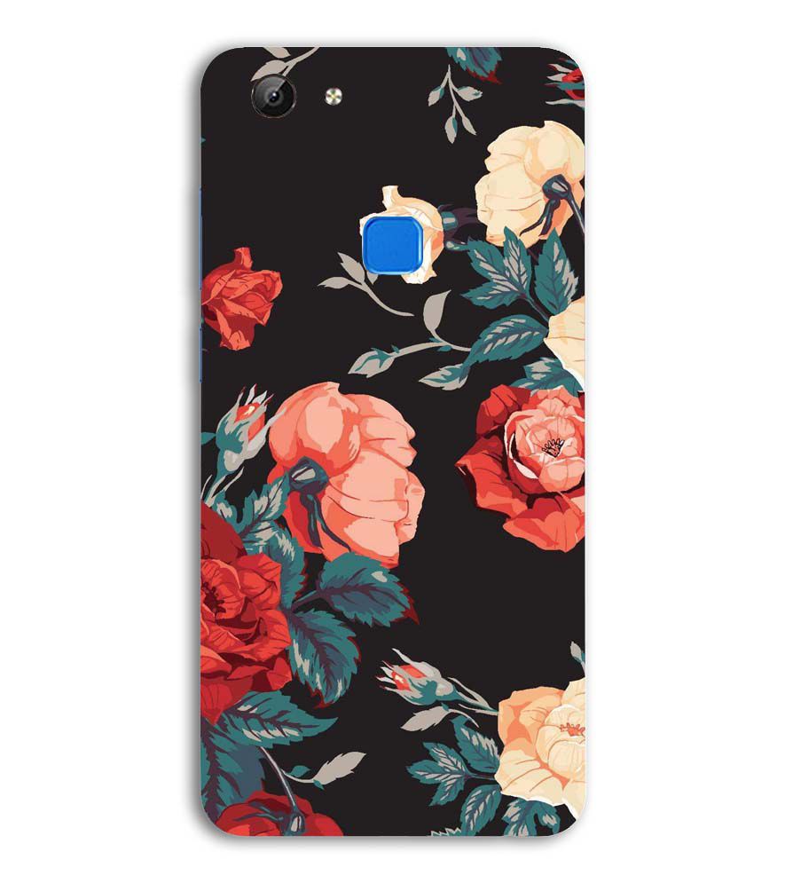 PS1340-Premium Flowers Back Cover for Vivo V7 (5.7 Inch Screen)