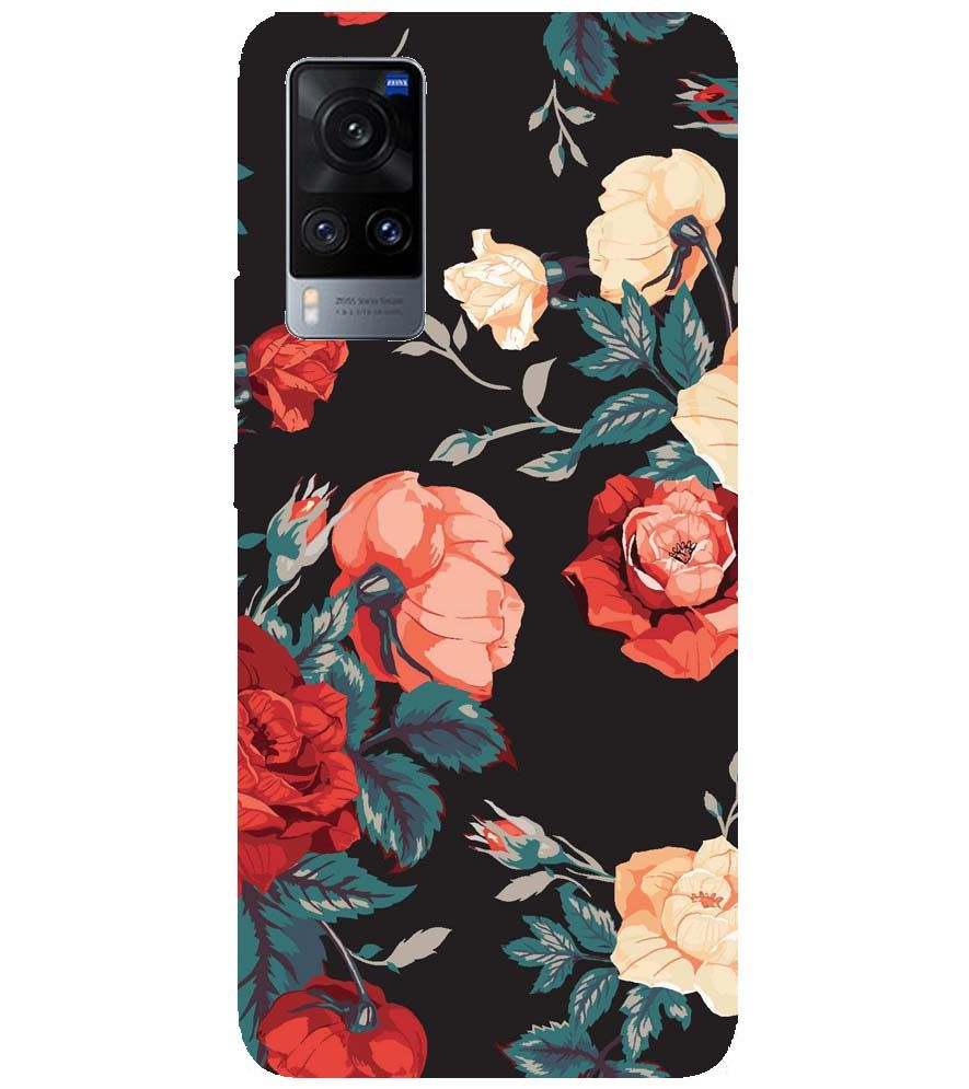 PS1340-Premium Flowers Back Cover for vivo X60