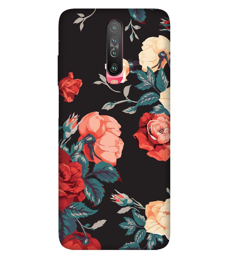 PS1340-Premium Flowers Back Cover for Xiaomi Poco X2