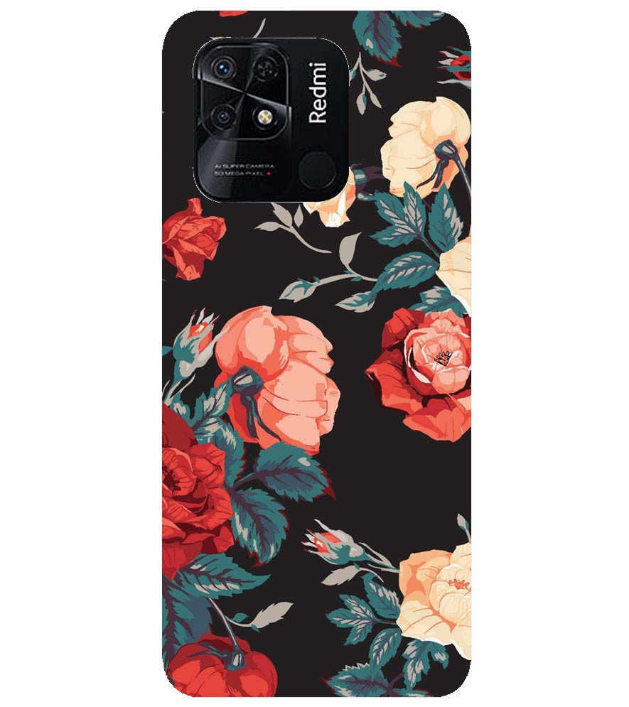 PS1340-Premium Flowers Back Cover for Xiaomi Redmi 10 Power