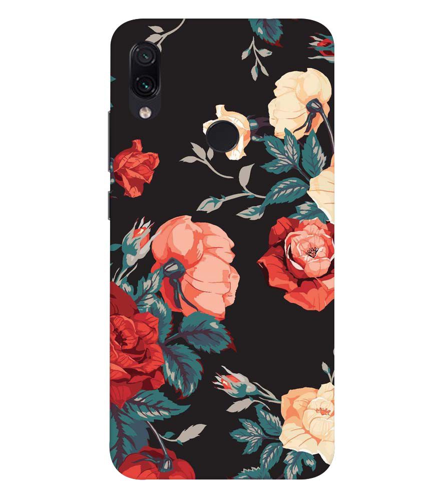 PS1340-Premium Flowers Back Cover for Xiaomi Redmi 7