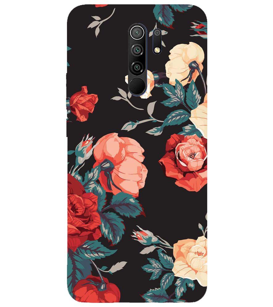 PS1340-Premium Flowers Back Cover for Xiaomi Redmi 9 Prime