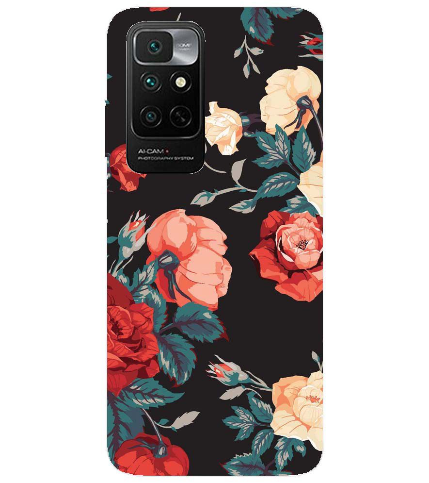 PS1340-Premium Flowers Back Cover for Xiaomi Redmi Note 11 4G