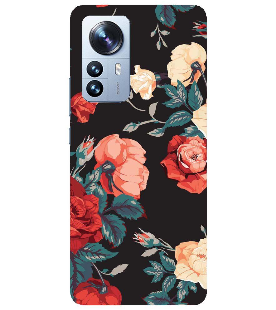 PS1340-Premium Flowers Back Cover for Xiaomi Redmi Note 12 Pro