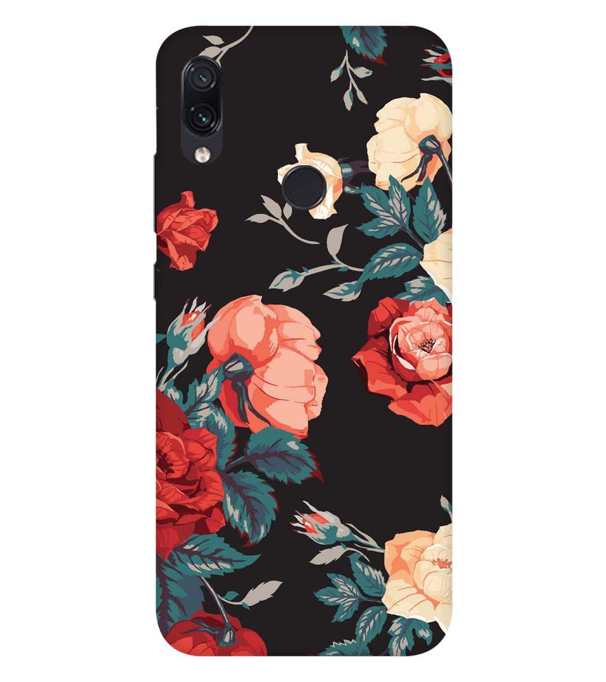 PS1340-Premium Flowers Back Cover for Xiaomi Redmi Note 7