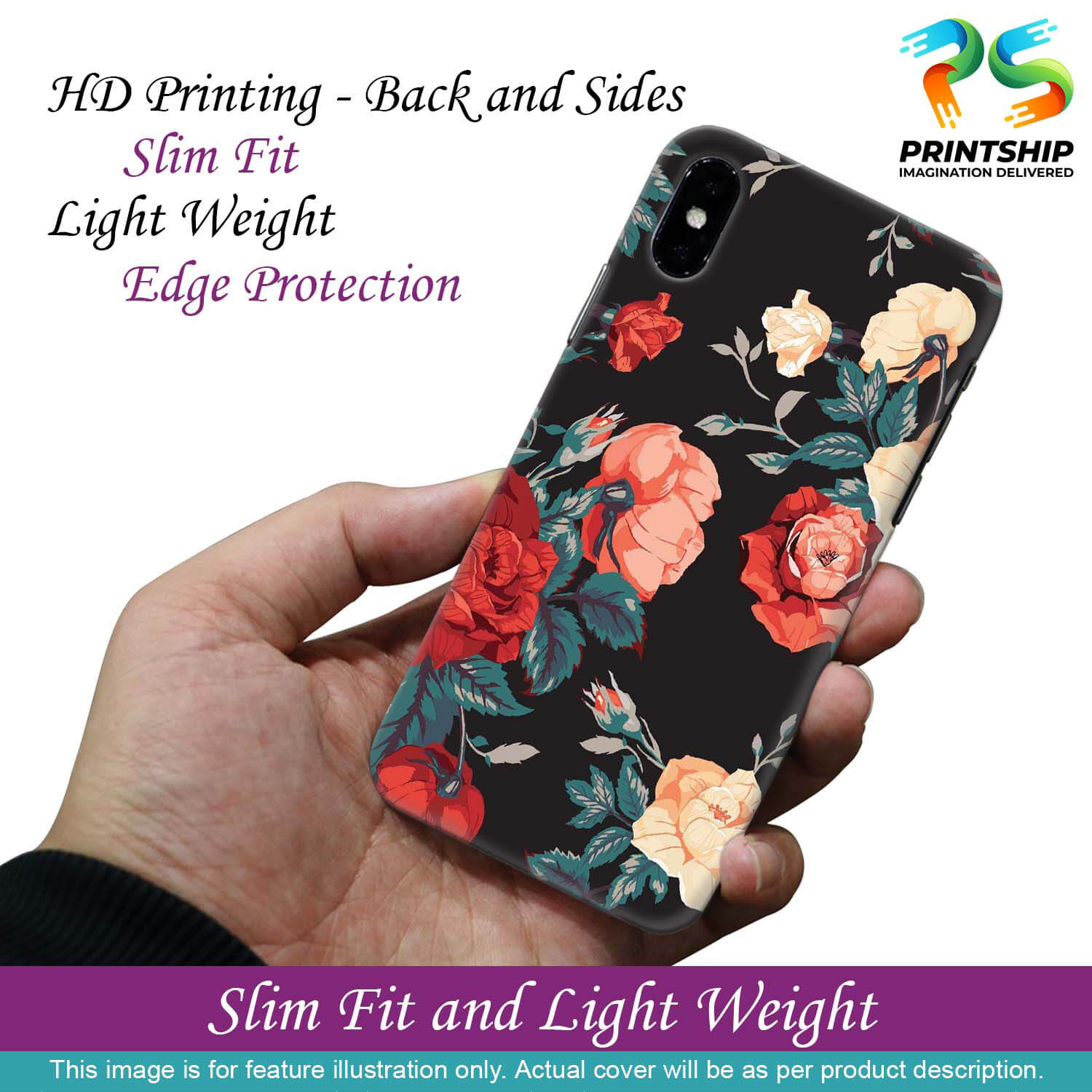PS1340-Premium Flowers Back Cover for vivo Y51a