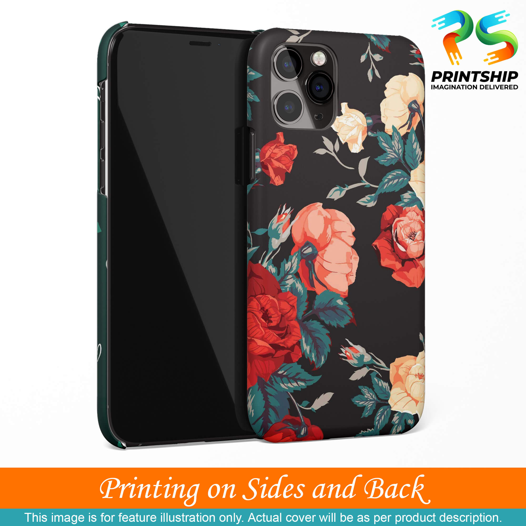 PS1340-Premium Flowers Back Cover for Xiaomi Redmi Note 11 SE (India)-Image3