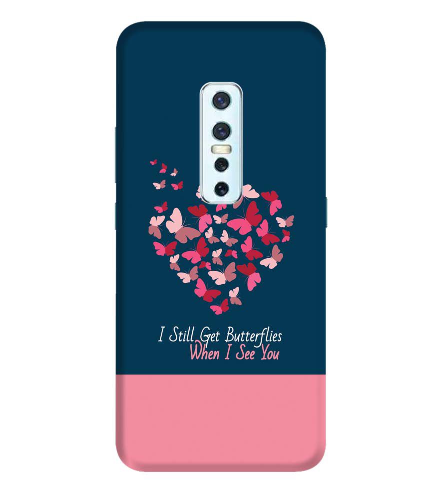 U0317-Butterflies on Seeing You Back Cover for Vivo V17 Pro