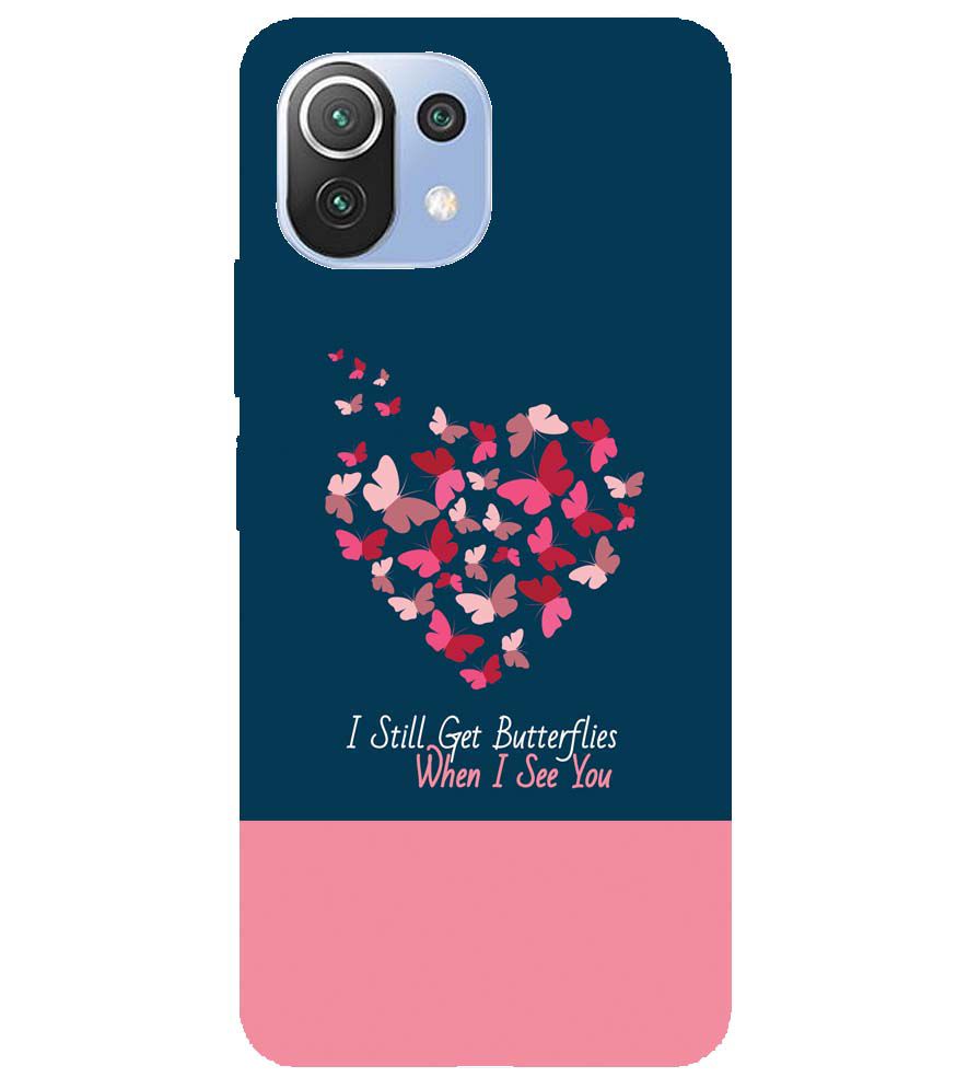 U0317-Butterflies on Seeing You Back Cover for Xiaomi Mi 11 Lite