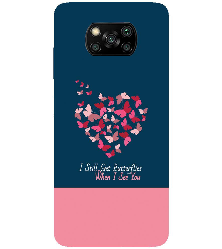 U0317-Butterflies on Seeing You Back Cover for Xiaomi Poco X3 Pro