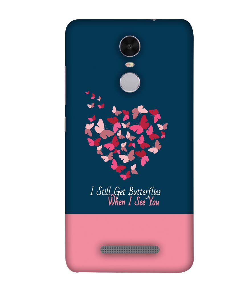 U0317-Butterflies on Seeing You Back Cover for Xiaomi Redmi Note 4