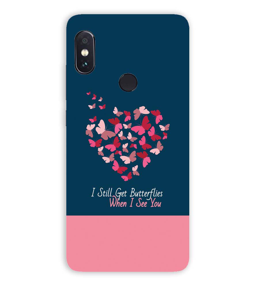 U0317-Butterflies on Seeing You Back Cover for Xiaomi Redmi Note 5 Pro