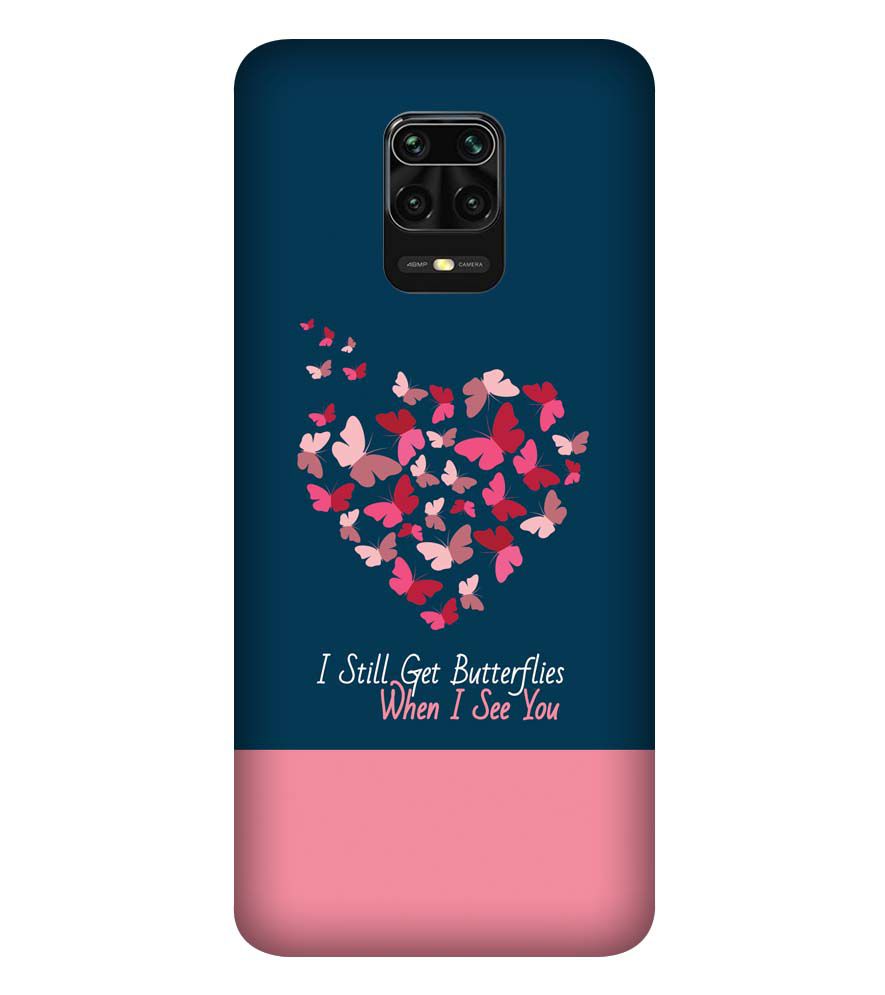 U0317-Butterflies on Seeing You Back Cover for Xiaomi Redmi Note 9 Pro