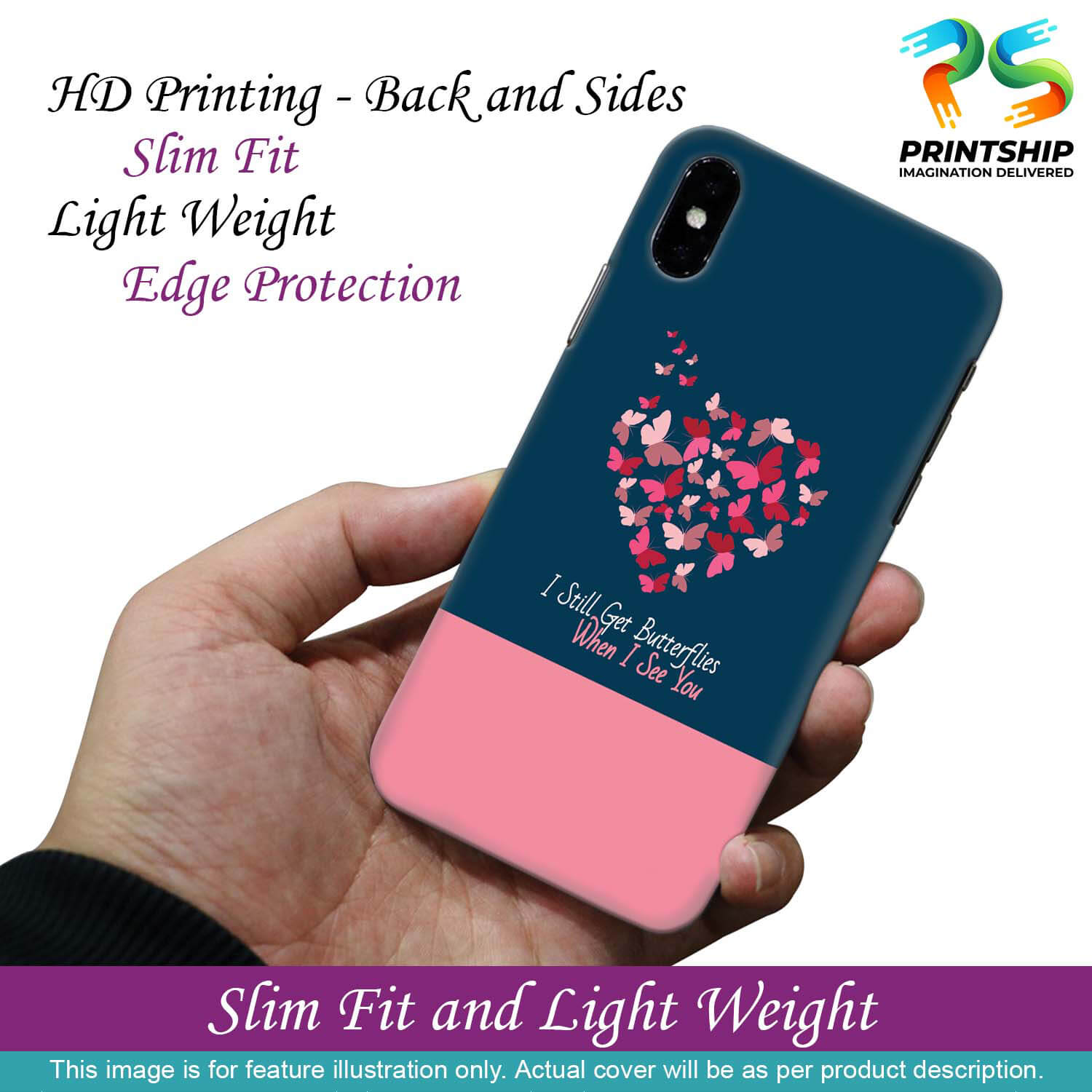 U0317-Butterflies on Seeing You Back Cover for Vivo Z1 Pro