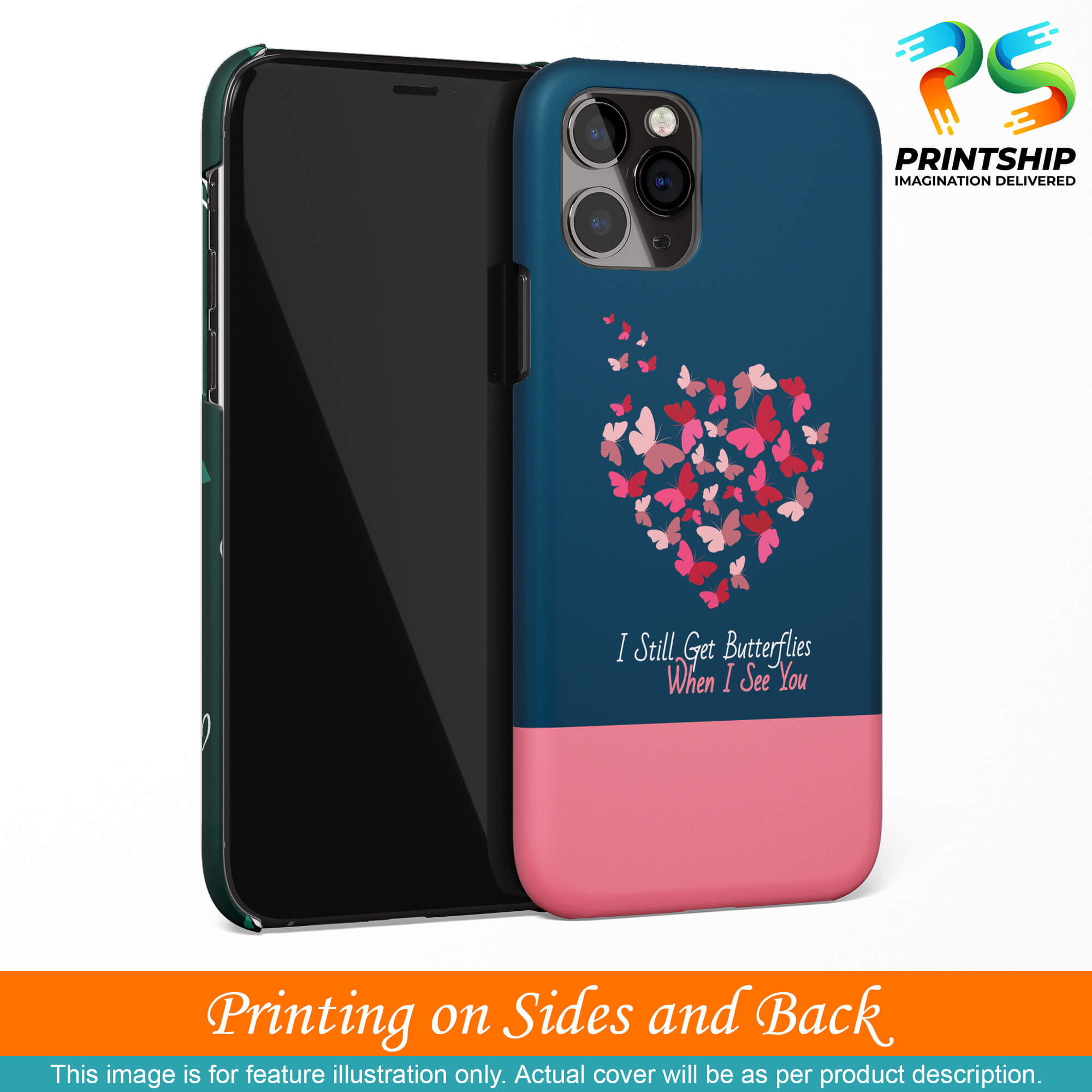 U0317-Butterflies on Seeing You Back Cover for Vivo V17 Pro-Image3