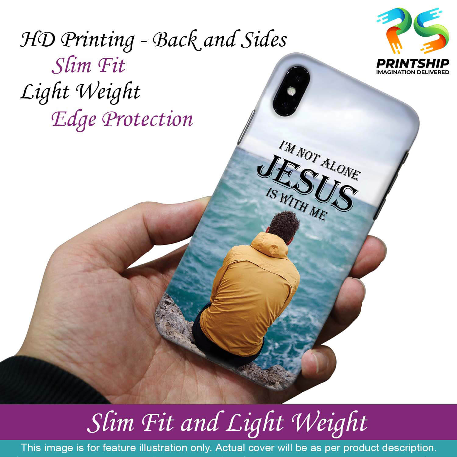 W0007-Jesus is with Me Back Cover for Xiaomi Redmi Note 7