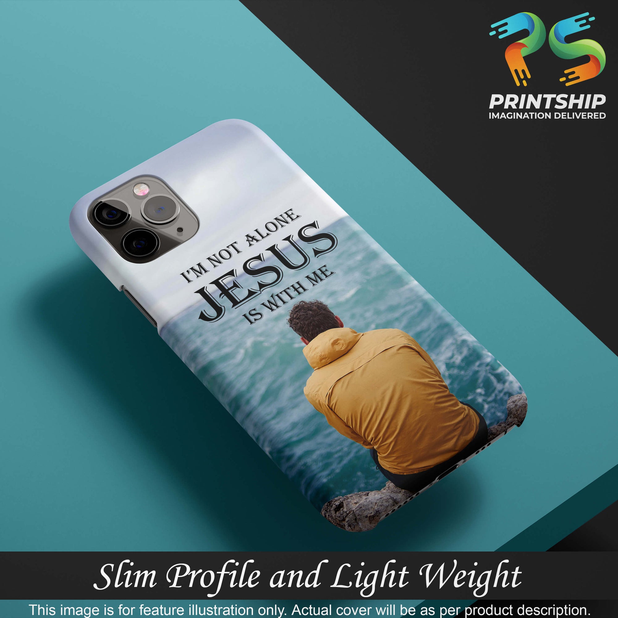 W0007-Jesus is with Me Back Cover for Xiaomi Redmi Note 9 Pro-Image4