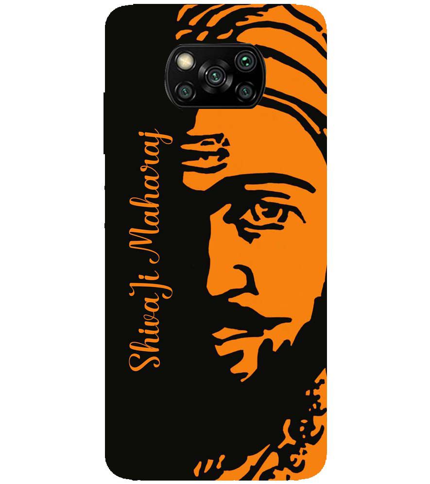 W0042-Shivaji Maharaj Back Cover for Xiaomi Poco X3