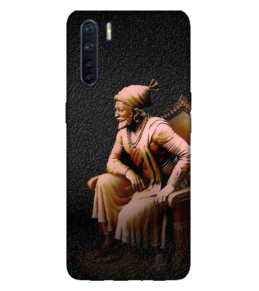 W0043-Shivaji Photo Back Cover for Oppo A91