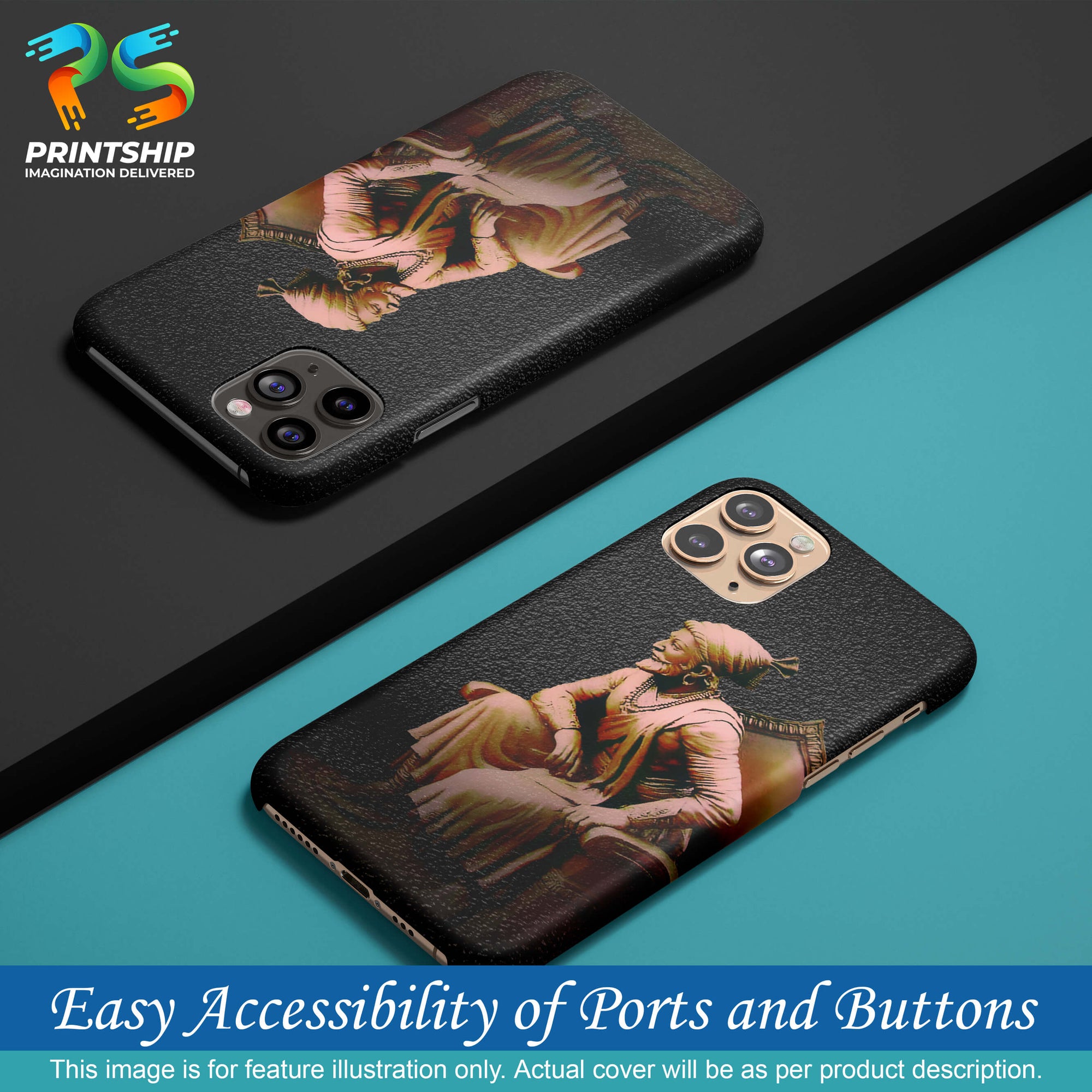 W0043-Shivaji Photo Back Cover for Samsung Galaxy M53-Image5