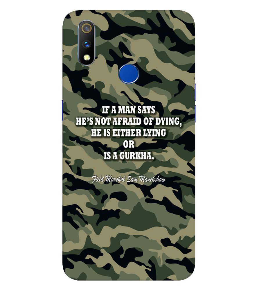 W0450-Indian Army Quote Back Cover for  Realme X Lite